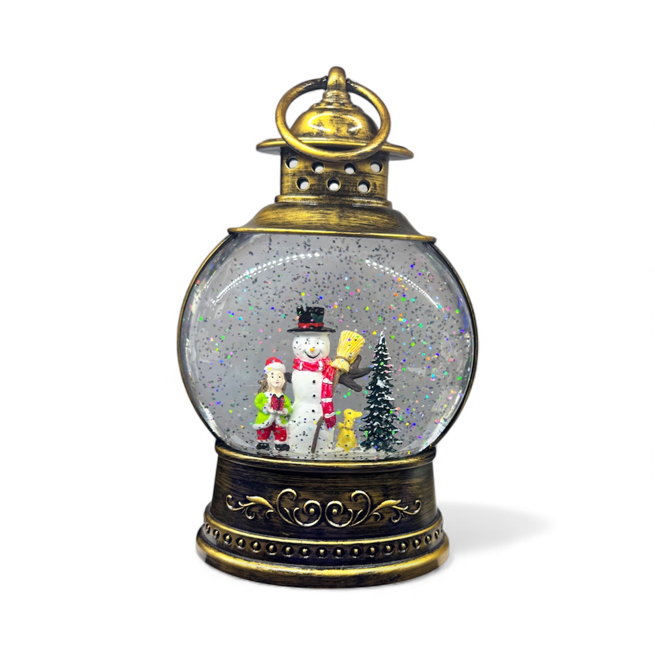 Işıklı Yılbaşı Kar Küresi Kardan Adam Temalı - Görsel 4