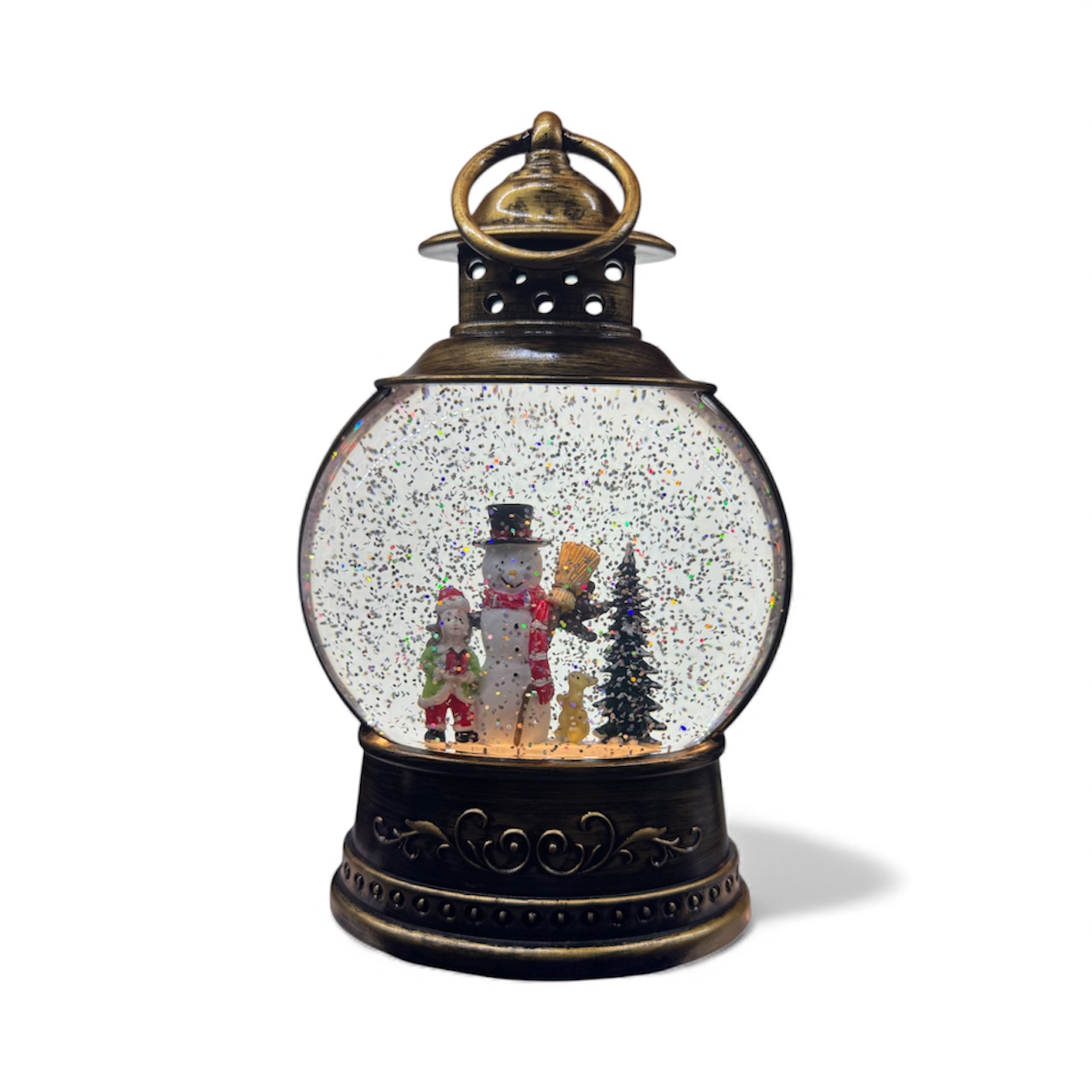 Işıklı Yılbaşı Kar Küresi Kardan Adam Temalı - Görsel 5