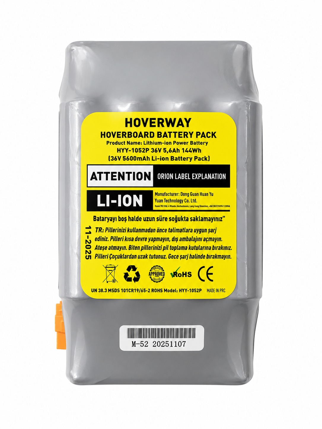 HOVERWAY Hoverboard & Drift Scooter Lithium Batarya 36V 5.6Ah 5600mAh - Görsel 3